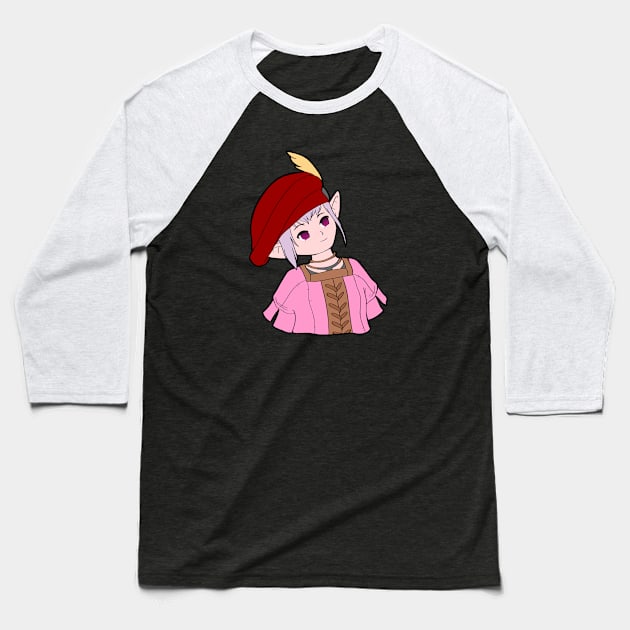 Lala Receptionist Baseball T-Shirt by Adastumae